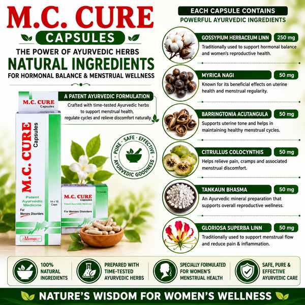 M.C. CURE Capsules – Ayurvedic Medicine for Menses Disorders