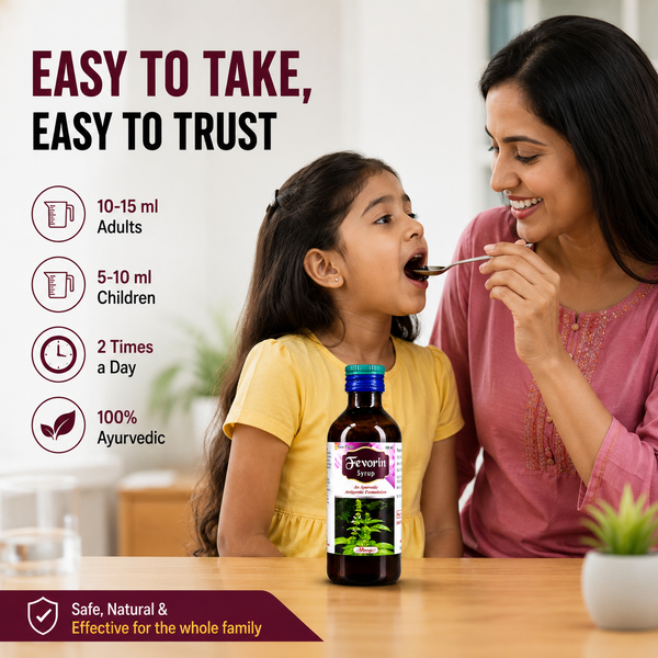 FEVORIN Syrup – Ayurvedic Fever & Immunity Booster (100ml & 200ml)