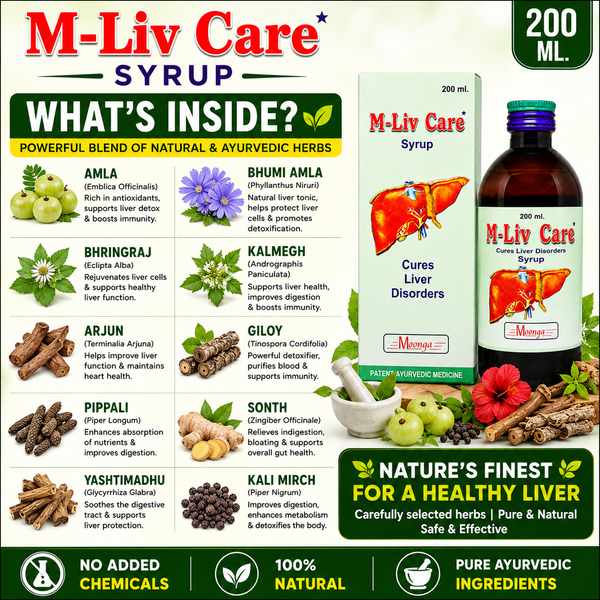 M-Liv Care Syrup – Ayurvedic Liver Care Tonic(100-200ml)