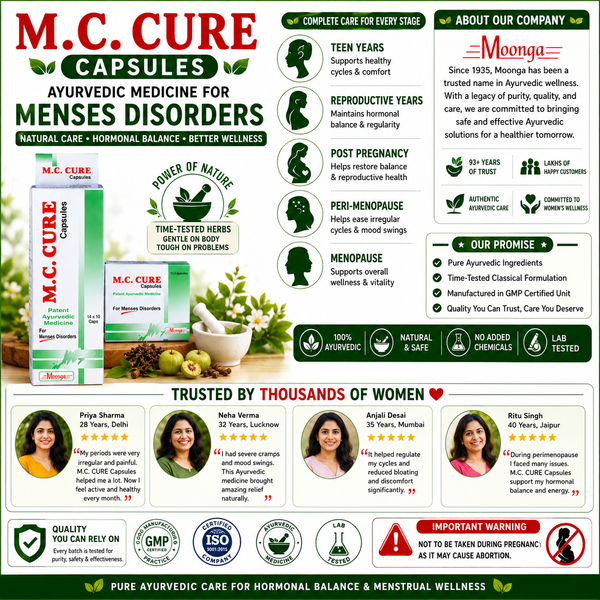 M.C. CURE Capsules – Ayurvedic Medicine for Menses Disorders