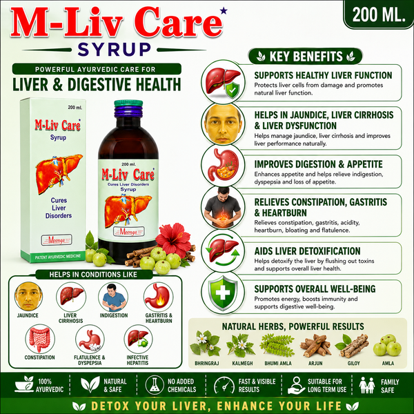 M-Liv Care Syrup – Ayurvedic Liver Care Tonic(100-200ml)
