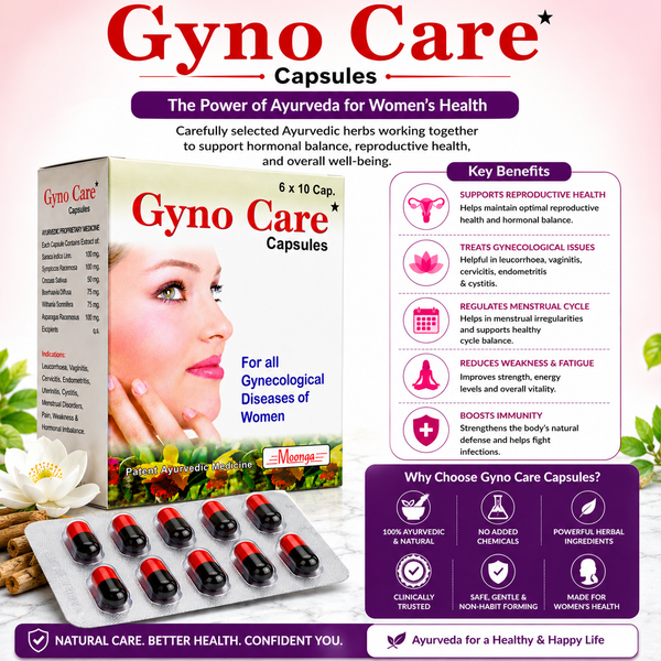 Gyno Care Capsules – Ayurvedic Herbal Support for Women’s Reproductive Health