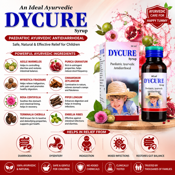 Dycure Syrup – Pediatric Antidiarrheal Formula(60ml)