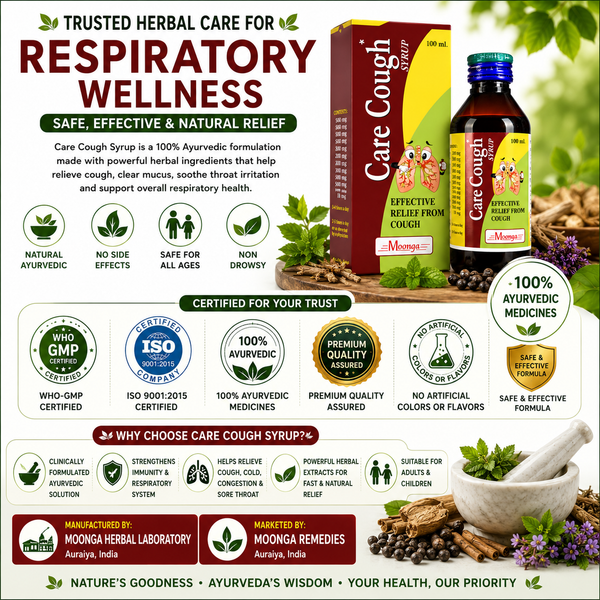 CARE COUGH Syrup – Ayurvedic Cough & Cold Relief (100ml)