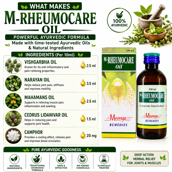 M-RHEUMOCARE Oil – Ayurvedic Joint & Muscle Pain Relief Oil