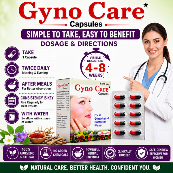 Gyno Care Capsules – Ayurvedic Herbal Support for Women’s Reproductive Health