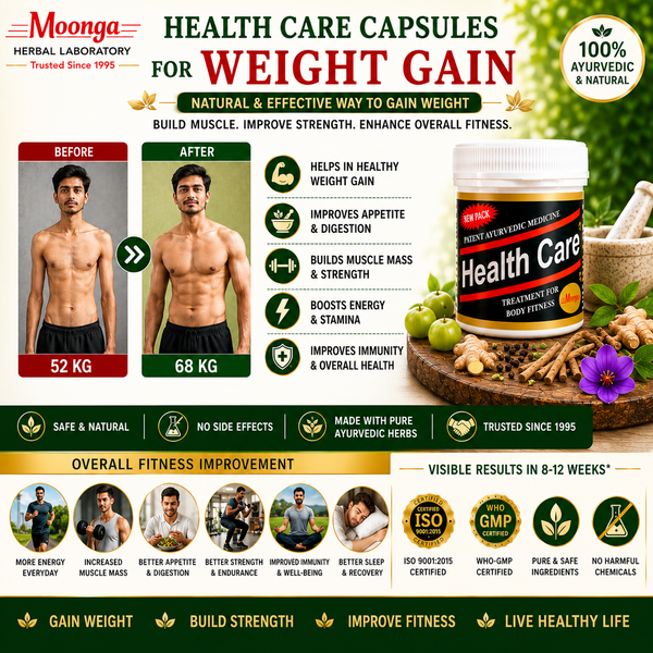 Health Care Capsules – Ayurvedic Herbal Supplement for Body Fitness (60 Capsules Pack)