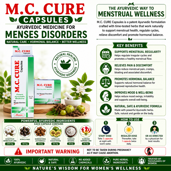 M.C. CURE Capsules – Ayurvedic Medicine for Menses Disorders