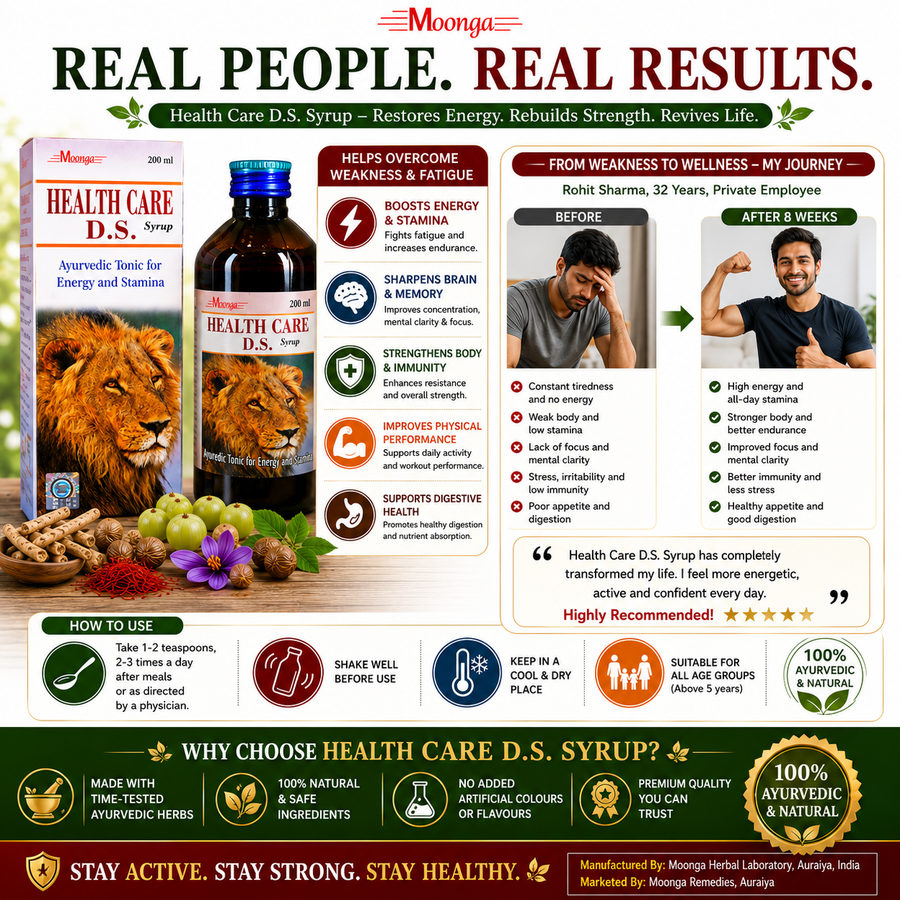 HEALTH CARE D.S. Syrup – Ayurvedic Energy & Stamina Booster (200ml)
