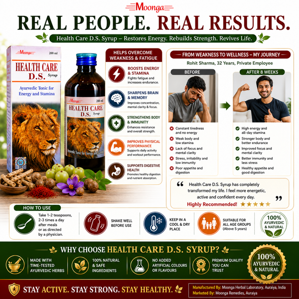 HEALTH CARE D.S. Syrup – Ayurvedic Energy & Stamina Booster (200ml)
