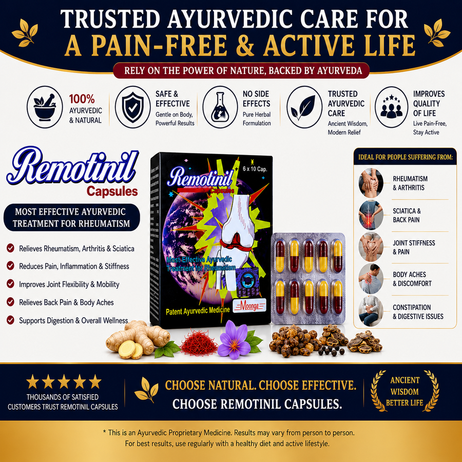 Remotinil Capsules – Ayurvedic Relief for Rheumatism & Joint Pain (60 Capsules)