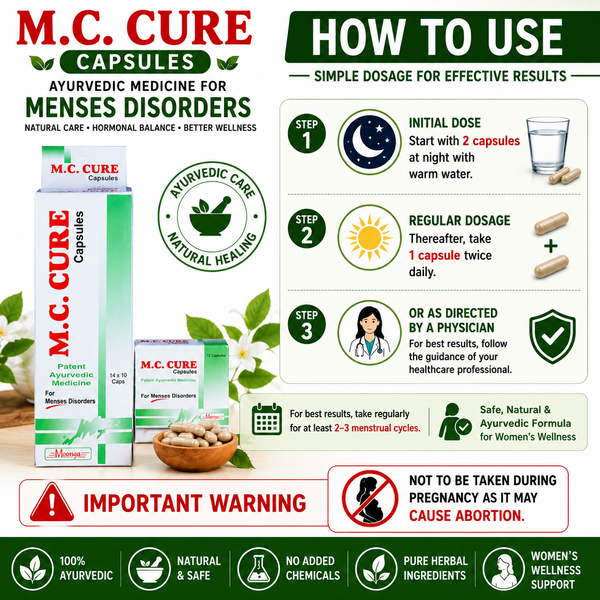 M.C. CURE Capsules – Ayurvedic Medicine for Menses Disorders