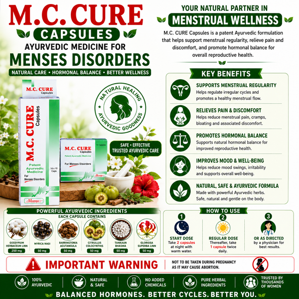 M.C. CURE Capsules – Ayurvedic Medicine for Menses Disorders