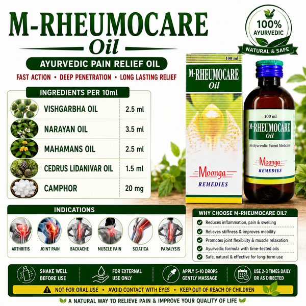 M-RHEUMOCARE Oil – Ayurvedic Joint & Muscle Pain Relief Oil