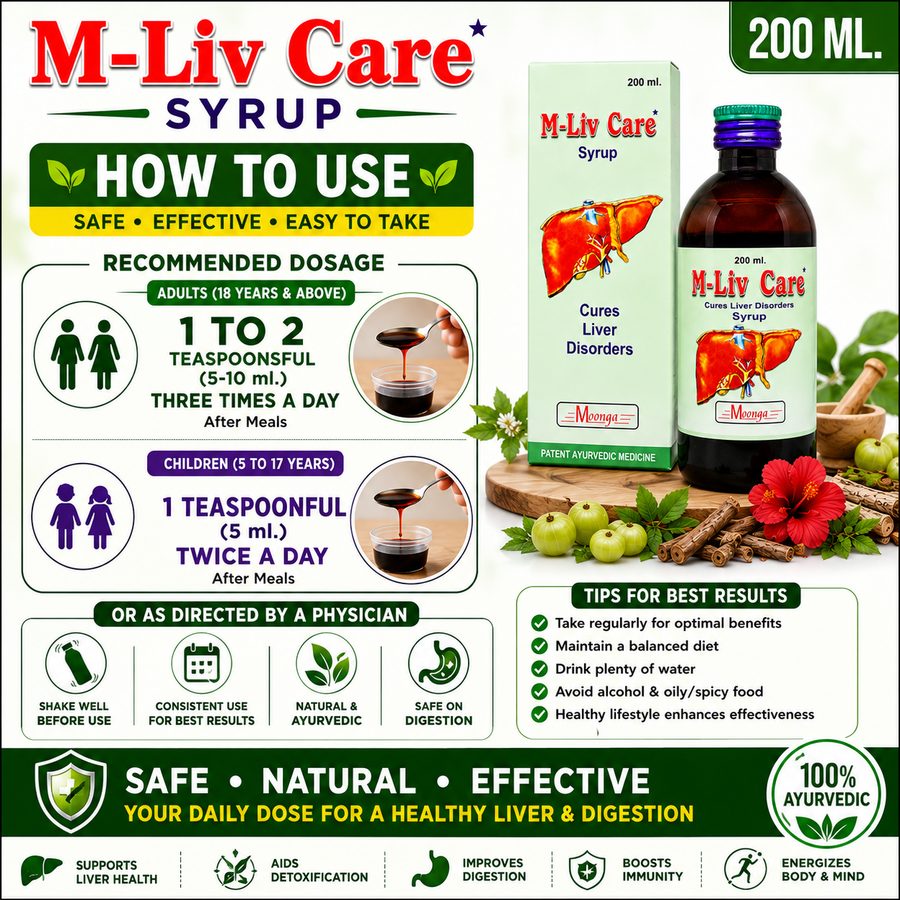 M-Liv Care Syrup – Ayurvedic Liver Tonic for Digestion & Detox (100ml & 200ml)