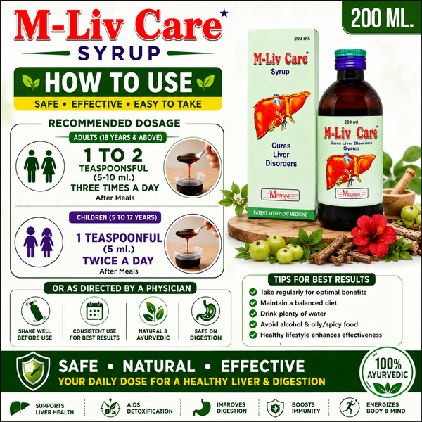 M-Liv Care Syrup – Ayurvedic Liver Care Tonic(100-200ml)