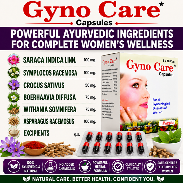 Gyno Care Capsules – Ayurvedic Herbal Support for Women’s Reproductive Health