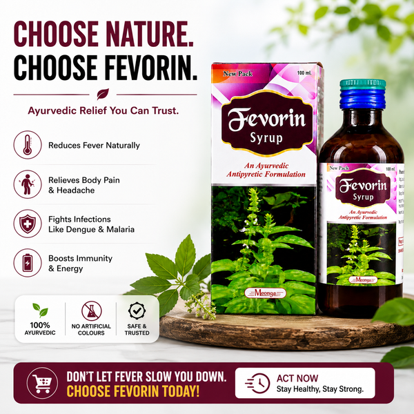 FEVORIN Syrup – Ayurvedic Fever & Immunity Booster (100ml & 200ml)