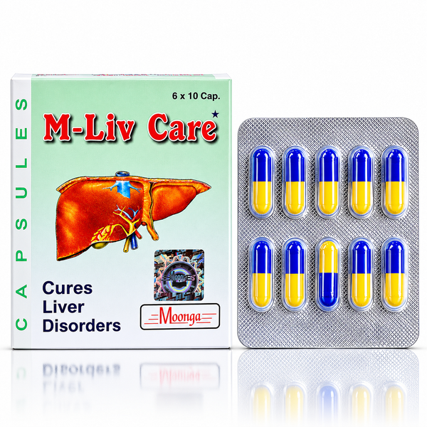 M-Liv Care Capsules – Ayurvedic Liver Support & Detox (6 x 10 Capsules)