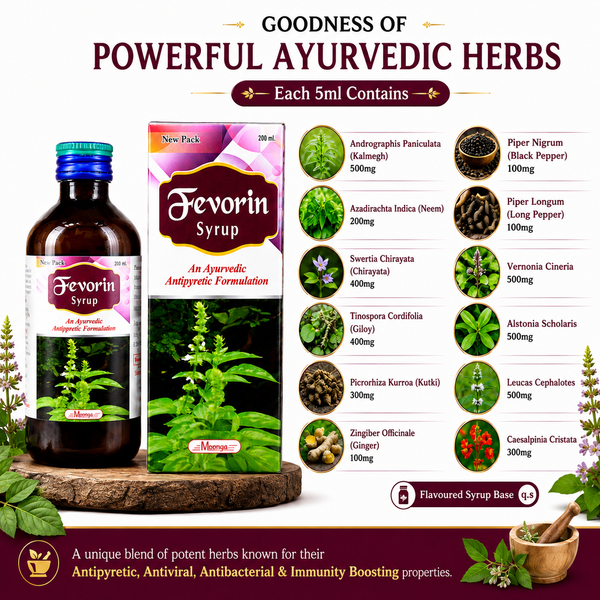 FEVORIN Syrup – Ayurvedic Fever & Immunity Booster (100ml & 200ml)