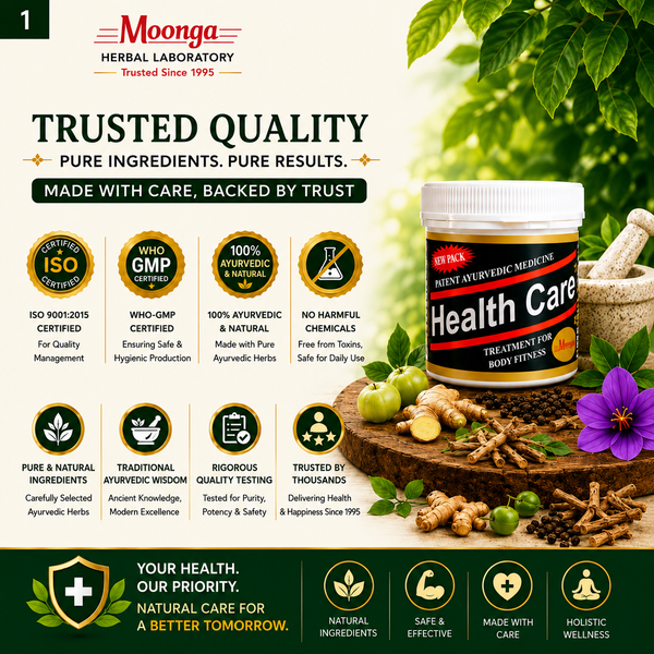 Health Care Capsules – Ayurvedic Herbal Supplement for Body Fitness (60 Capsules Pack)