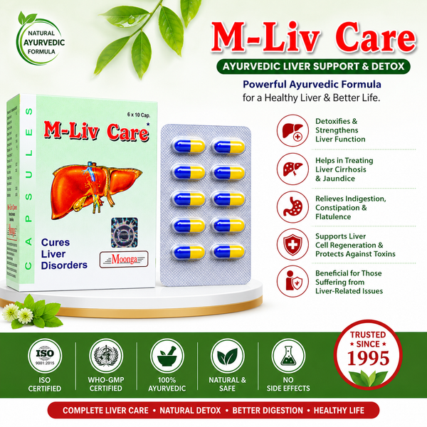 M-Liv Care Capsules – Ayurvedic Liver Support & Detox (6 x 10 Capsules)