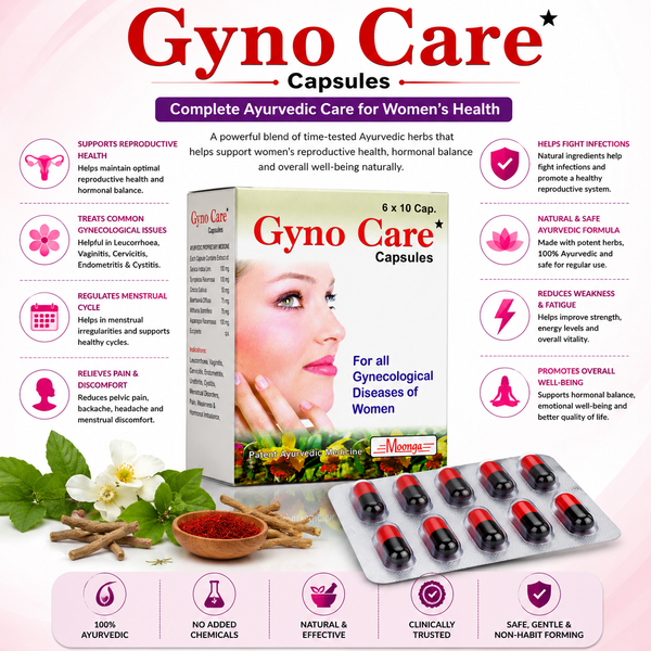 Gyno Care Capsules – Ayurvedic Herbal Support for Women’s Reproductive Health