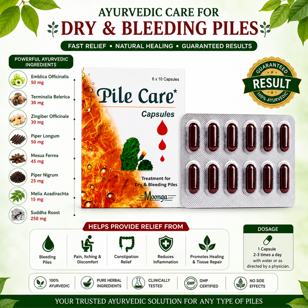 Pile Care Capsules – Ayurvedic Treatment for Dry & Bleeding Piles