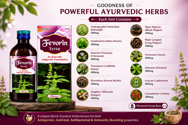 FEVORIN Syrup – Ayurvedic Fever & Immunity Booster (100ml & 200ml)