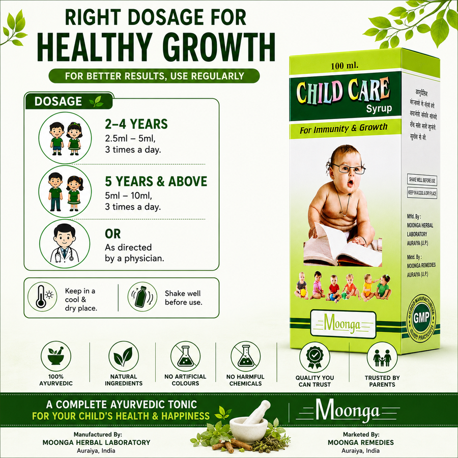 CHILD CARE Syrup – Ayurvedic Growth, Appetite & Immunity Tonic for Kids (100ml)