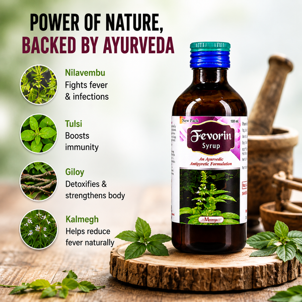 FEVORIN Syrup – Ayurvedic Fever & Immunity Booster (100ml & 200ml)