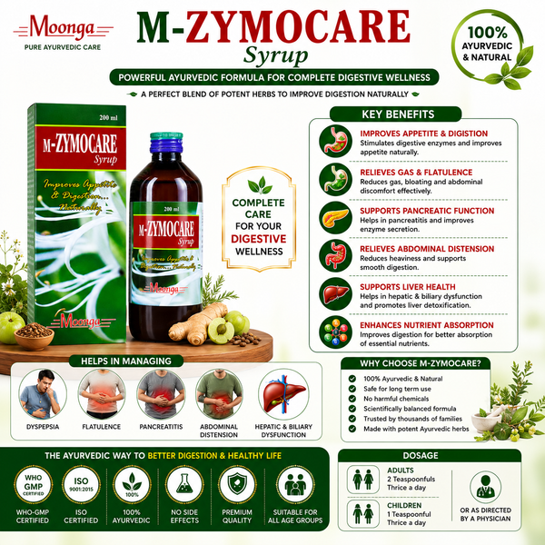 M-ZYMOCARE Syrup – Ayurvedic Digestive Tonic for Appetite & Digestion(200ml)