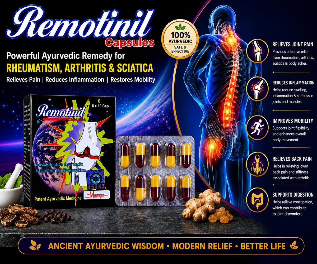 Remotinil Capsules – Ayurvedic Relief for Rheumatism & Joint Pain (60 Capsules)