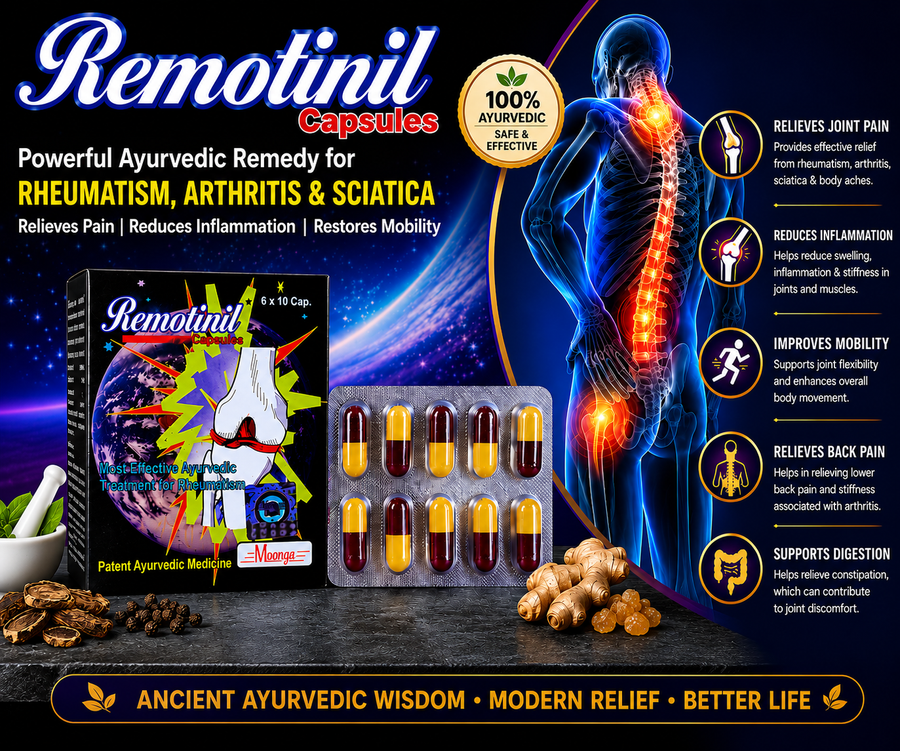Remotinil Capsules – Ayurvedic Relief for Rheumatism & Joint Pain (60 Capsules)