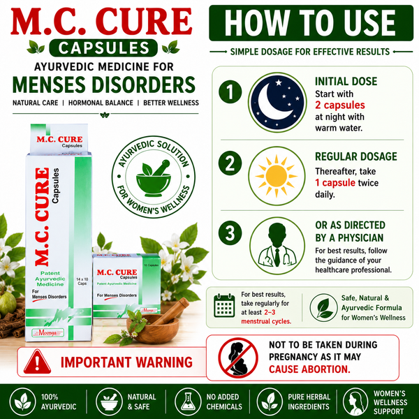 M.C. CURE Capsules – Ayurvedic Medicine for Menses Disorders