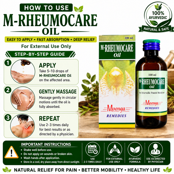 M-RHEUMOCARE Oil – Ayurvedic Joint & Muscle Pain Relief Oil