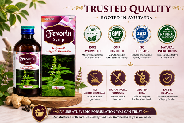 FEVORIN Syrup – Ayurvedic Fever & Immunity Booster (100ml & 200ml)