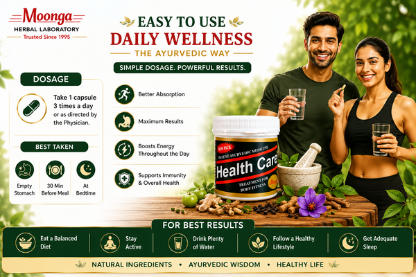 Health Care Capsules – Ayurvedic Herbal Supplement for Body Fitness (60 Capsules Pack)