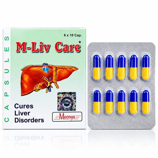 M-Liv Care Capsules – Ayurvedic Liver Support & Detox (6 x 10 Capsules)
