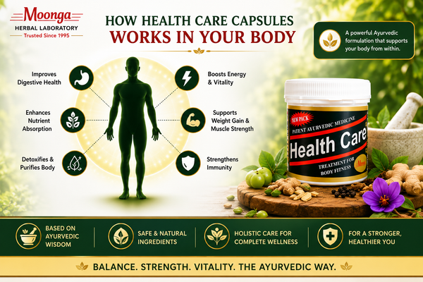 Health Care Capsules – Ayurvedic Herbal Supplement for Body Fitness (60 Capsules Pack)