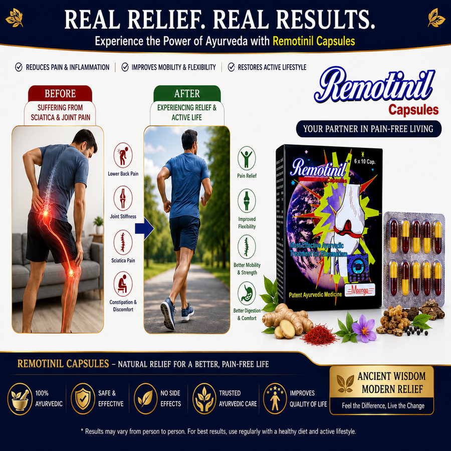 Remotinil Capsules – Ayurvedic Relief for Rheumatism & Joint Pain (60 Capsules)