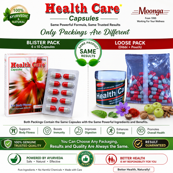 Health Care Capsules – Ayurvedic Herbal Supplement for Body Fitness & Wellness