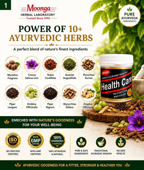 Health Care Capsules – Ayurvedic Herbal Supplement for Body Fitness (60 Capsules Pack)