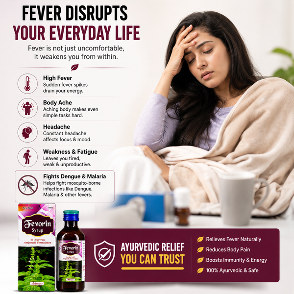 FEVORIN Syrup – Ayurvedic Fever & Immunity Booster (100ml & 200ml)