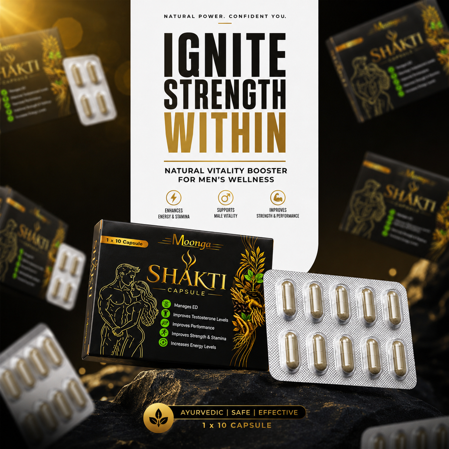 Moonga Shakti Capsule – Ayurvedic Support for Erectile Dysfunction & Male Stamina (10 Capsules)