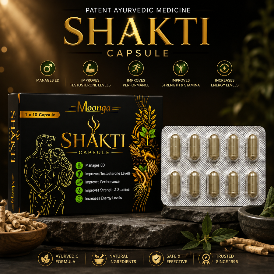 Moonga Shakti Capsule – Ayurvedic Support for Erectile Dysfunction & Male Stamina (10 Capsules)