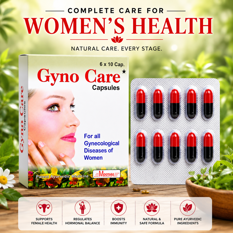Gyno Care Capsules – Ayurvedic Support for Women's Reproductive Health (60 Capsules)