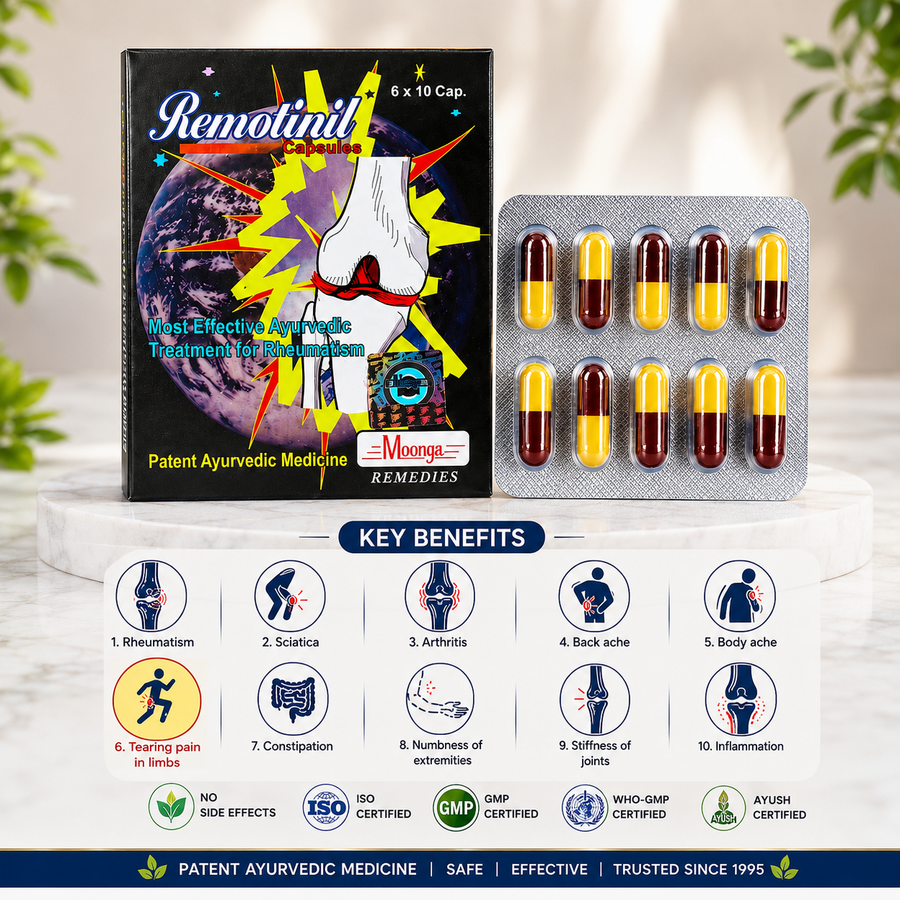 Remotinil Capsules – Ayurvedic Relief for Rheumatism & Joint Pain (60 Capsules)
