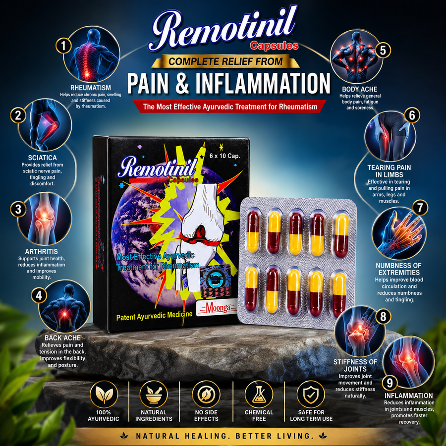 Remotinil Capsules – Ayurvedic Relief for Rheumatism & Joint Pain (60 Capsules)