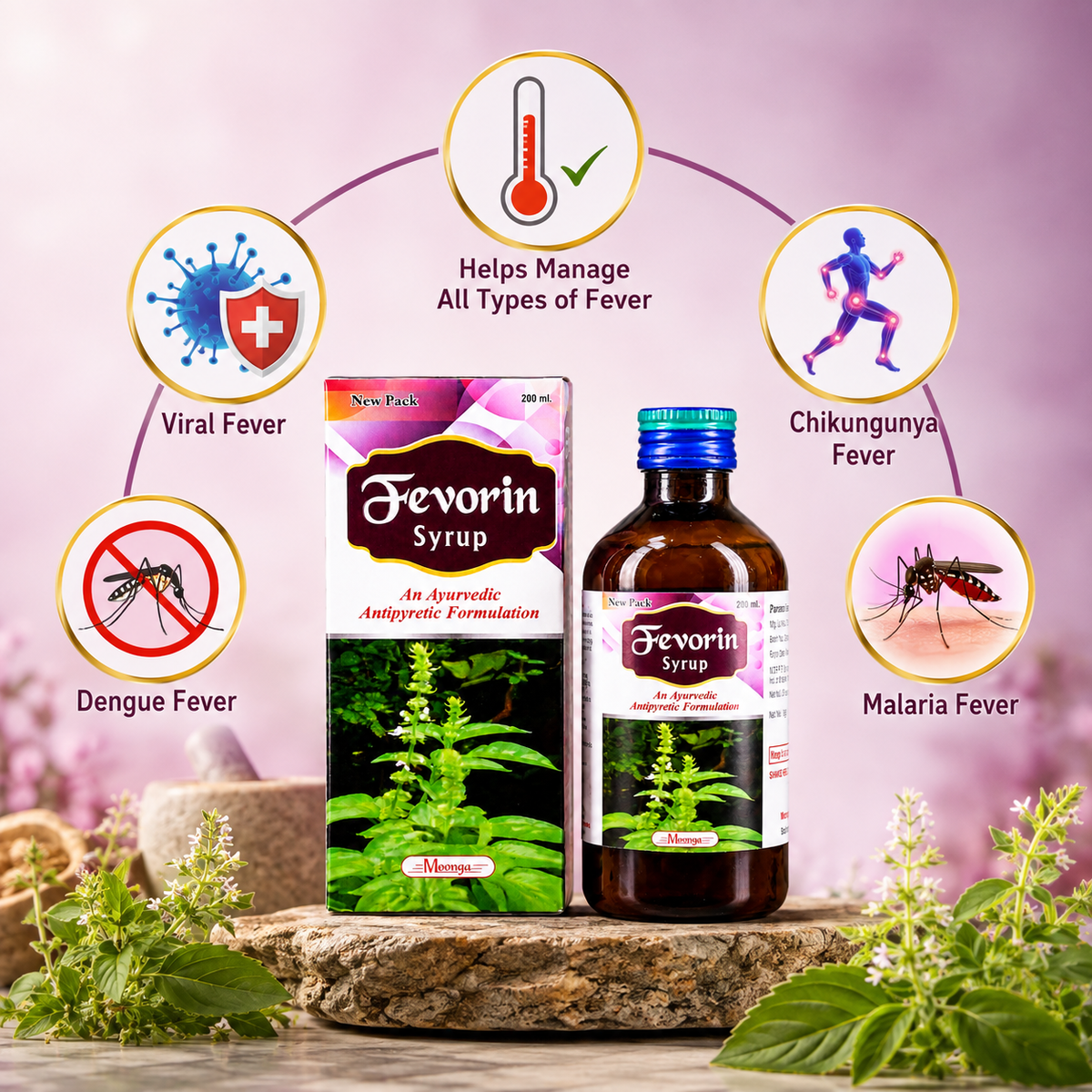 FEVORIN Syrup – Ayurvedic Fever & Immunity Support (100ml & 200ml)